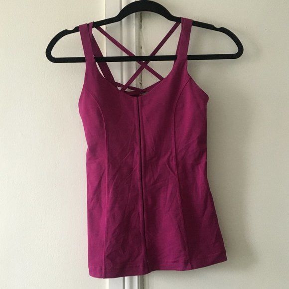 * NWOT size 2 / XXS /30/31/32 chest lululemon ballet corset magenta yoga tank - Picture 1 of 6